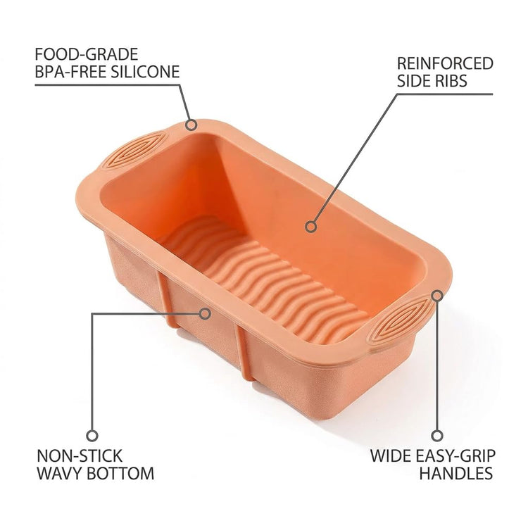 3PCS Silicone Bread Loaf Pan (3 Count)