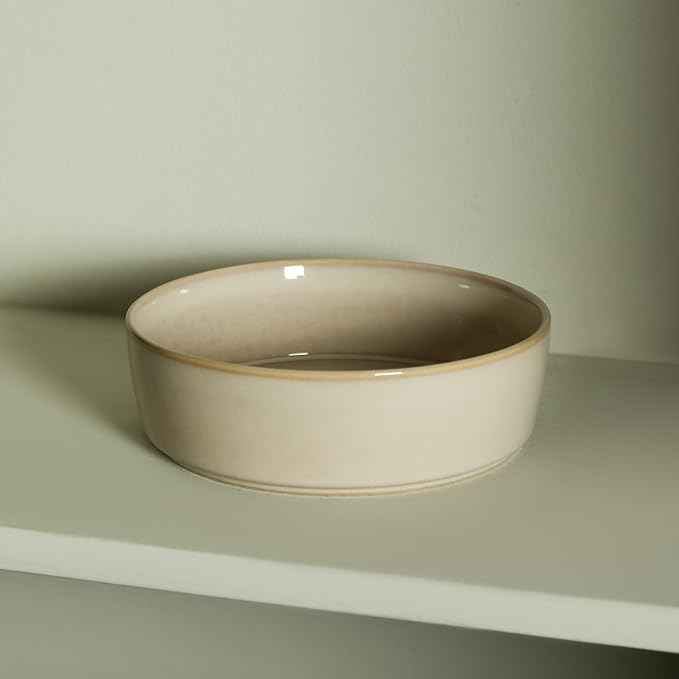 Stone Lain Eden 4-Piece Pasta Bowl Set Stoneware, Beige