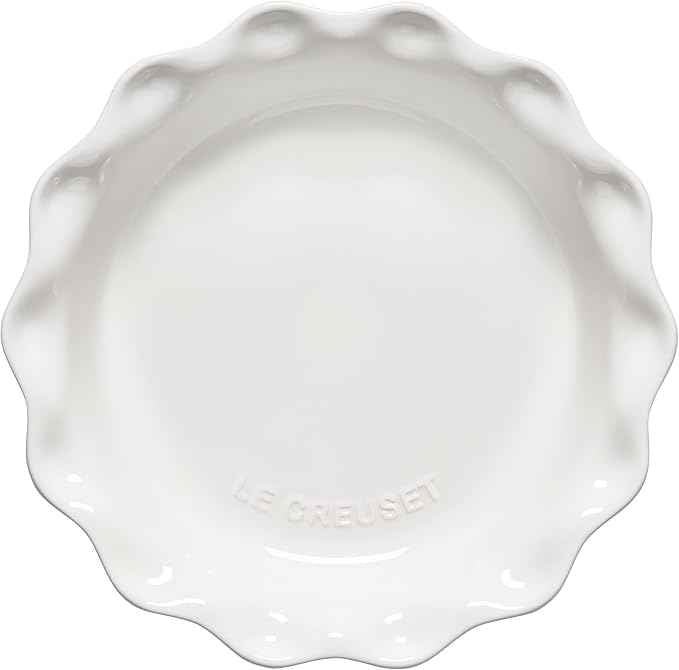 Le Creuset Stoneware 9" Heritage Pie Dish, White