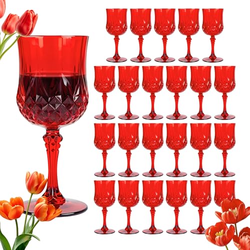 24Pack Plastic Wine Glasses (24 Count)