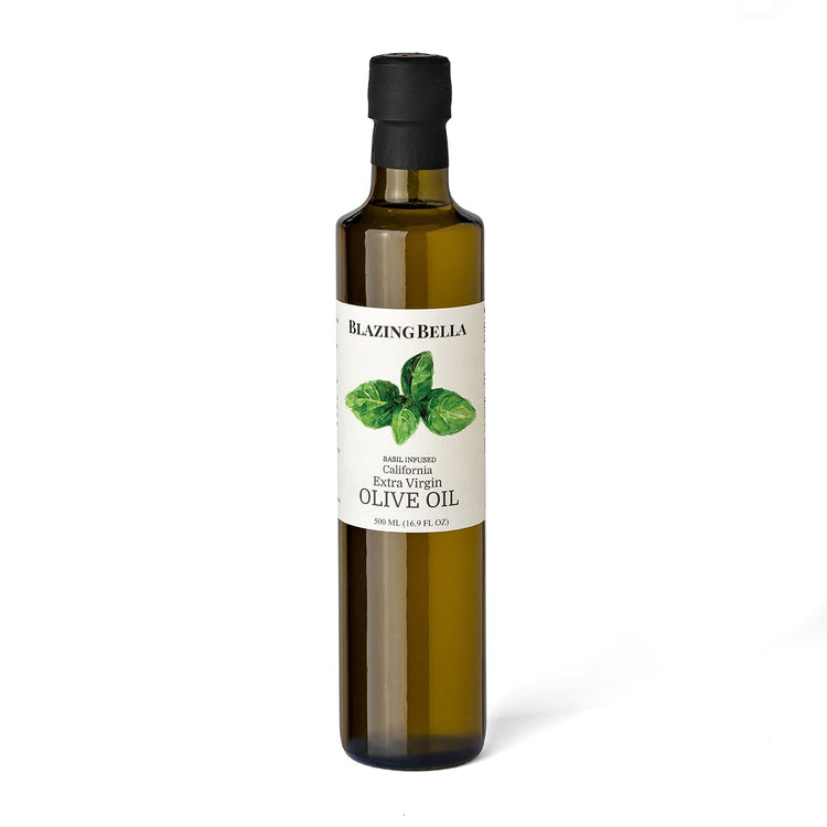 Basil Infused Extra Virgin Olive Oil from California (8.45 Fl Oz)