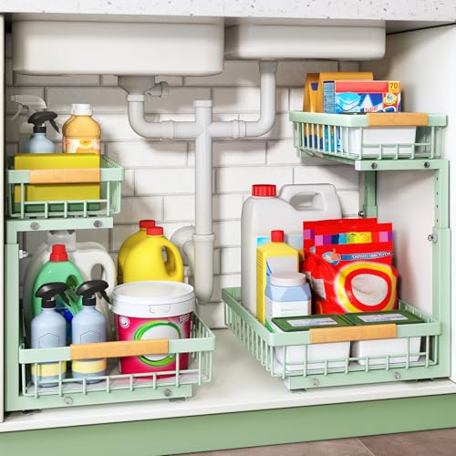 Under Sink Organizer (Green / 2 Pack)