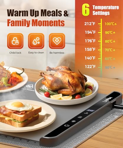 Warming Mat for Food (Dark Grey / 26x15 Inch)