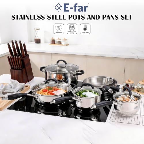 10 Piece Stainless Steel Cookware Set