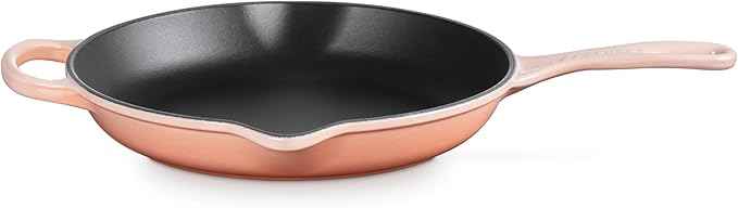 Le Creuset Enameled Cast Iron Signature Iron Handle Skillet, 10.25", Peche