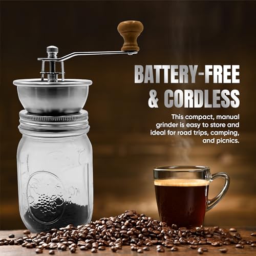 Stainless Steel Coffee Grinder Lid Attachment for Regular Mouth Mason Jars (Regular)