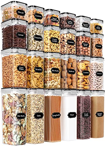 Airtight Food Storage Containers Set with Lids (Black)