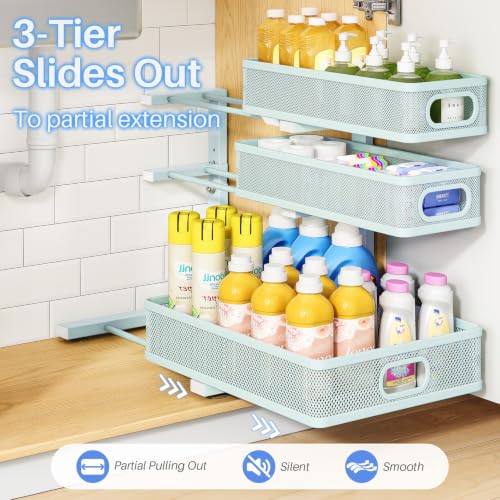 Under Sink Organizer (2-Pack / LightBlue)