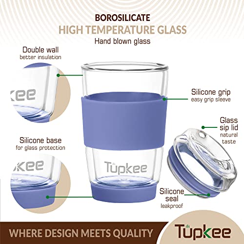Double Wall All Glass Tumbler (Jacaranda)
