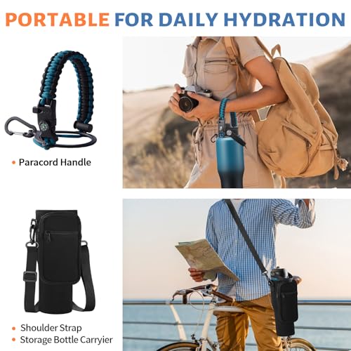 32 oz Water Bottle with Straw & Spout Lid (Indigo Crush / 32 Ounces)