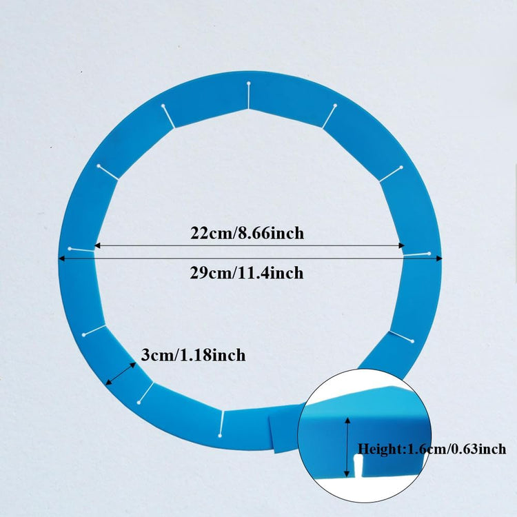 Adjustable Pie Crust Shields Baking Protectors, Silicone Cover Ring Fits 8-11.4 Inch Pies, Baking Pie Pizza Crust Shield Protector Cover for Edges (Blue-2pcs)