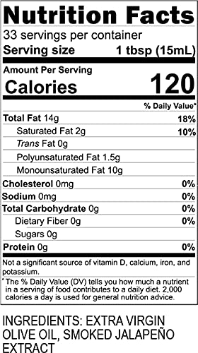 Smoky Jalapeño Infused Extra Virgin Olive Oil (8.45 Fl Oz)