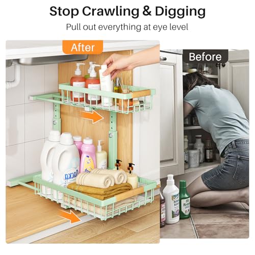 Under Sink Organizer (Large-2-Pack / Green)
