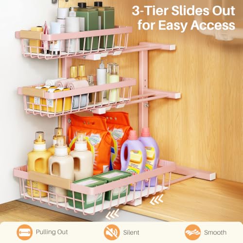 Under Sink Organizer (1-Pack / Pink)