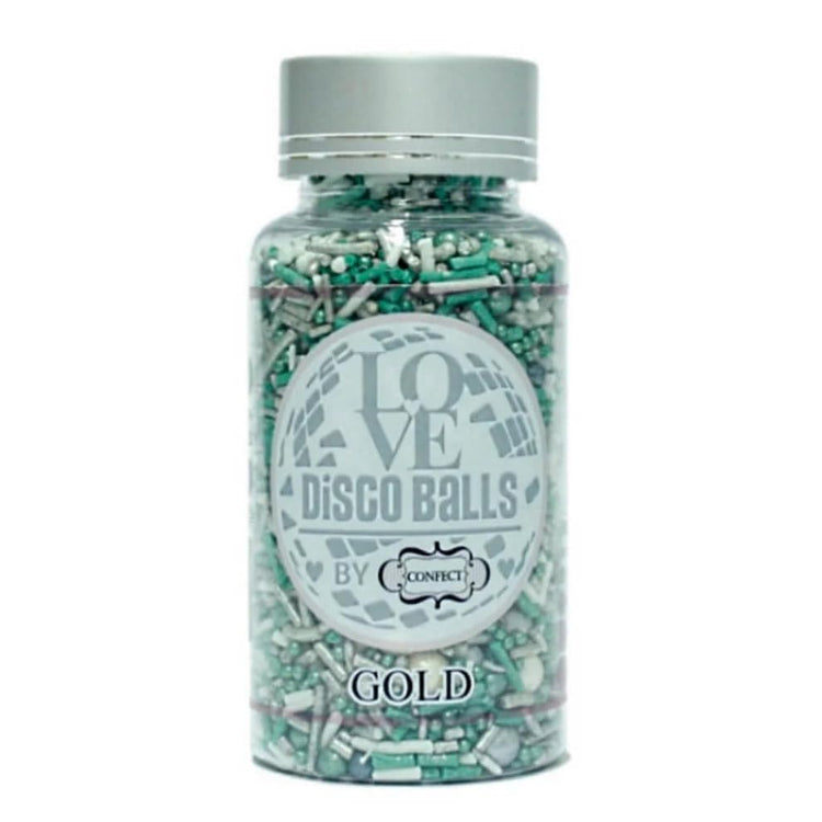 Teal and Silver Edible Sprinkle Mix (4.2 Ounce)
