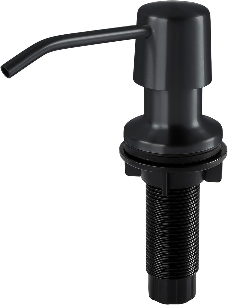 Soap Dispenser for Kitchen Sink - 4” Spout and 16oz Capacity Bottle - Black Countertop Soap Dispenser Pump with 47" Extension