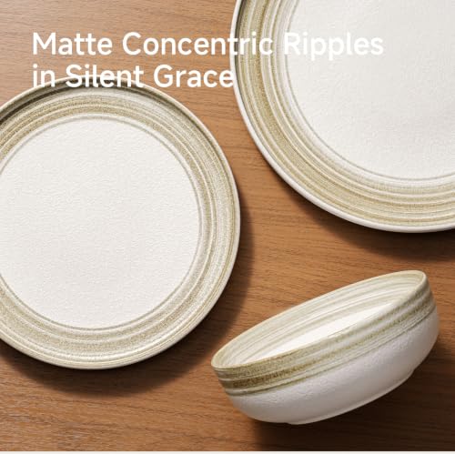 Stoneware Dinnerware Set (Green / Service for 6-18Pcs)
