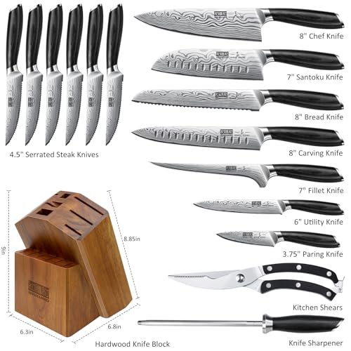 16 Piece Knife Set with Block (16 Count)