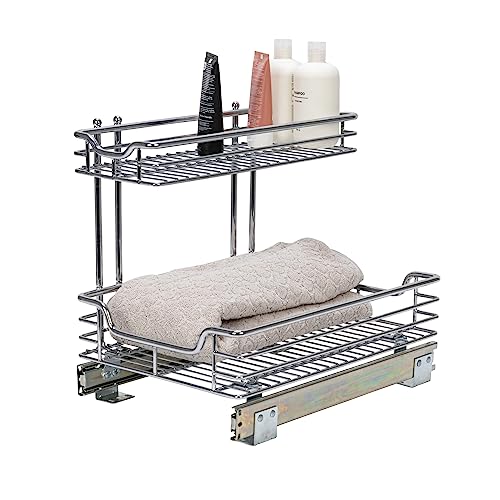 Glidez 2‑Tier Multipurpose Chrome‑Plated Steel Pull‑Out (Undersink / 12.25" - Standard)