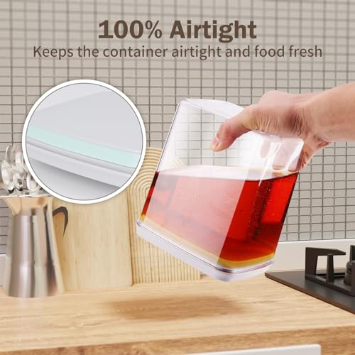 12 Pcs Pop Food Storage Containers Airtight Food Storage Containers Set with Lids Kitchen Pantry Organization and Storage (gray, 12 Pcs)