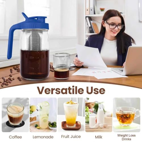 Cold Brew Coffee Maker (Blue / 32 Ounces)