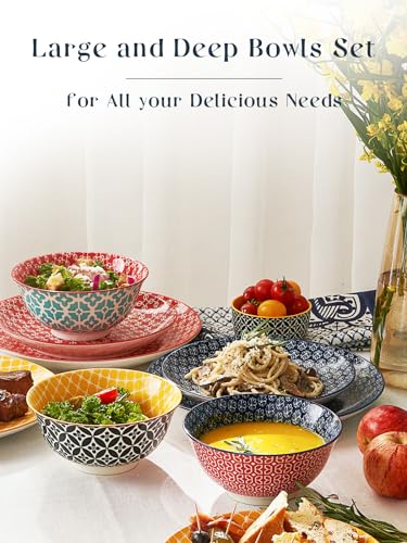Mosaian 33 OZ Large Bowl Set of 6 (Multicolor / 33 OZ)