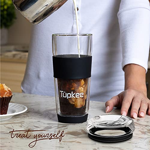 Double Wall All Glass Tumbler (Black)