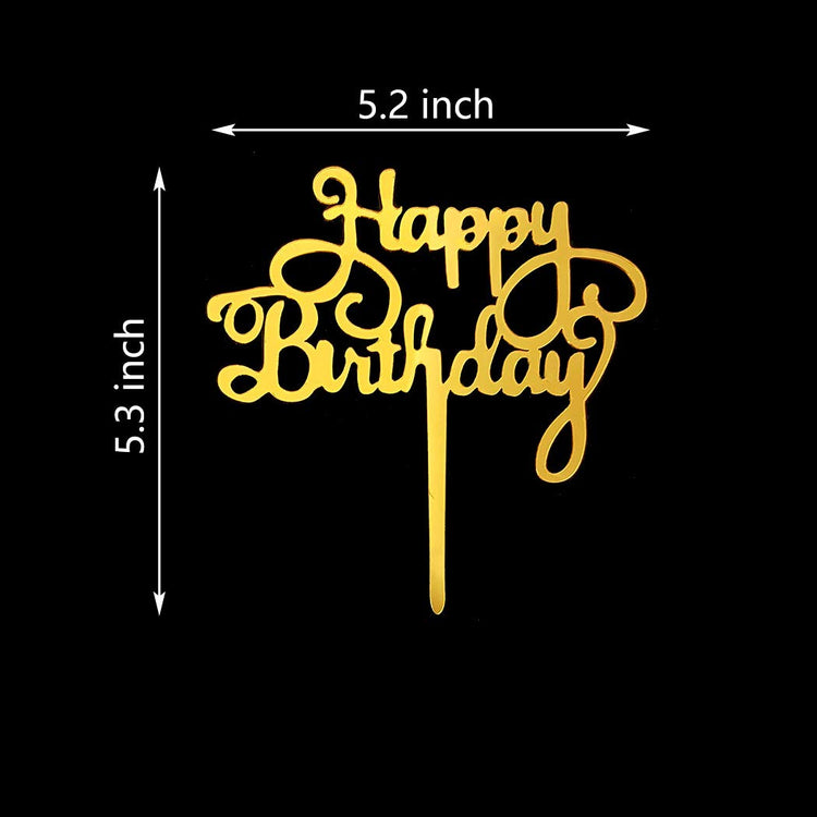 Happy Birthday Cake Topper for Birthday Party Decorations