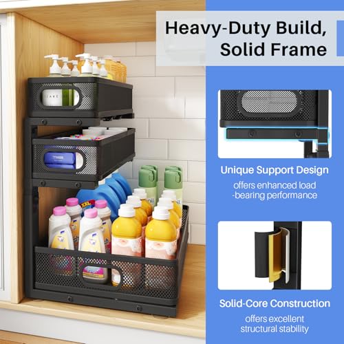 Under Sink Organizer (2-Pack / Black)