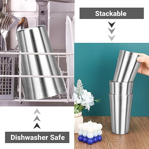 Stainless Steel Cups (classic straight / 16oz,12pcs)