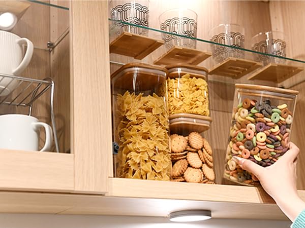 Glass Food Storage Jars Square 61oz (3 Count)