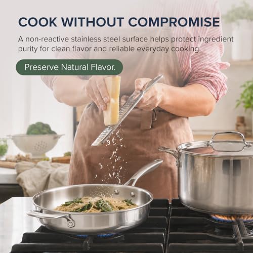 Pro-Smart 9-Piece, 3.1mm Tri-Ply Clad Stainless Steel Cookware Set