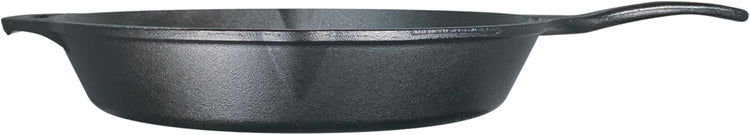 Lodge 13-1/4 Inch Cast Iron Pre-Seasoned Skillet – Signature Teardrop Handle - Use in the Oven, on the Stove, on the Grill, or Over a Campfire, Black - Nestoria