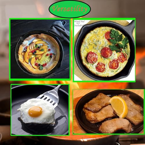 La Cuisine Pre Seasoned Cast Iron Skillet Set (Pre-Seasoned / 3-PCS Set)