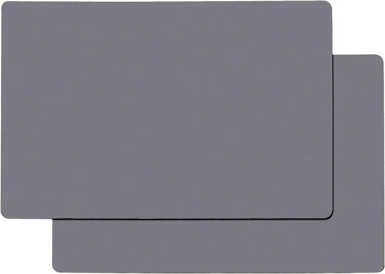 Silicone Mats for Kitchen Counter, Thicker 0.06", 25 x 17 inches Multipurpose Table Mat, Silicone Pad Desk Work Mat, Nonstick Nonskid Heat-Resistant Pad, Placemat, Dark Gray, 2PCS