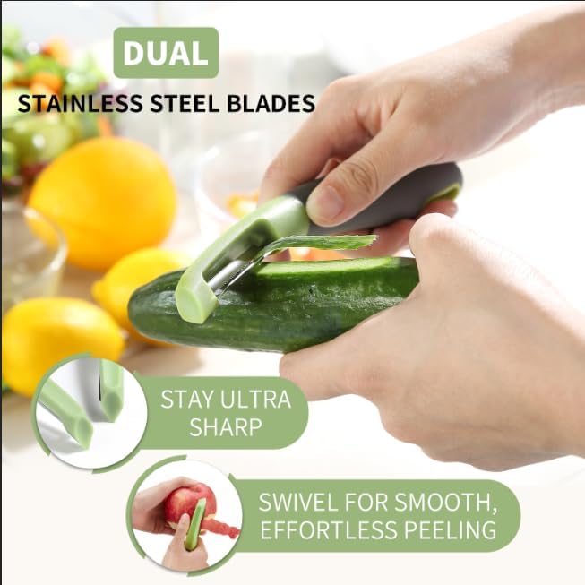Fanmusic Swivel peelers - potato peelers,Fruit and vegetable peelers for kitchen (2 pack)