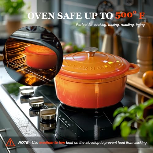 Enameled Cast Iron Dutch Oven (4.5 Quart / Pumpkin)