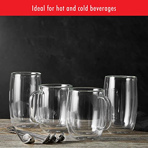 Sorrento Plus 8 (12.2 Ounces / Double-Wall Glass Coffee Mug Set)
