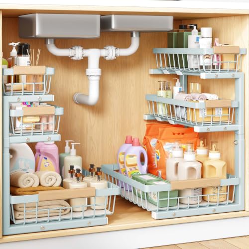 Under Sink Organizer (2-Pack / LightBlue)