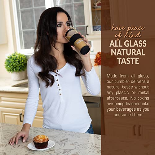 Double Wall Glass Tumbler (Black)
