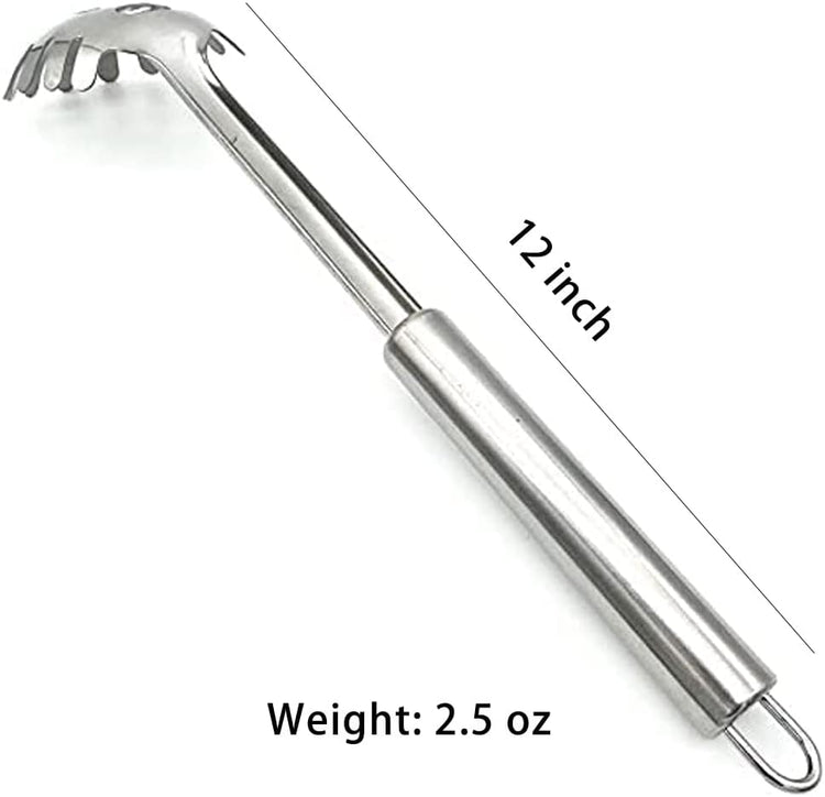 2-Piece Spaghetti Set, Stainless Steel Pasta Server & Tongs, Heat Resistant, 12 Inch