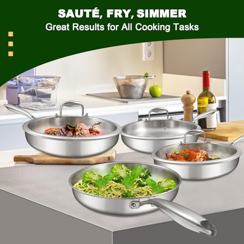 12 Inch Tri Ply Stainless Steel Frying Pan