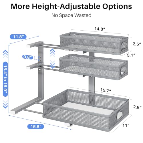 Under Sink Organizer (2-Pack / Gray)