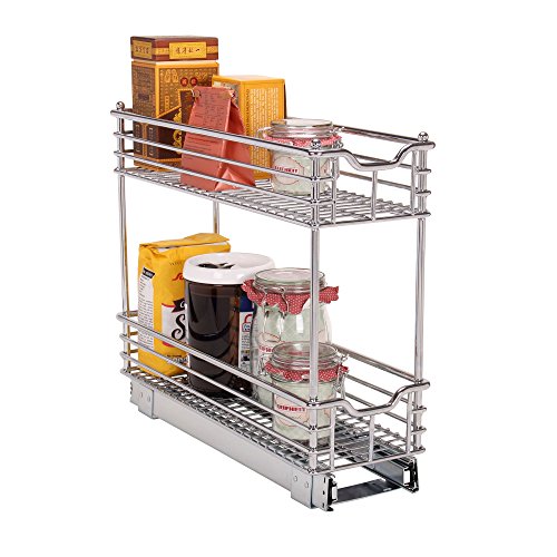 Glidez 2‑Tier Multipurpose Chrome‑Plated Steel Pull‑Out (2-Tier / 7" - Extended)