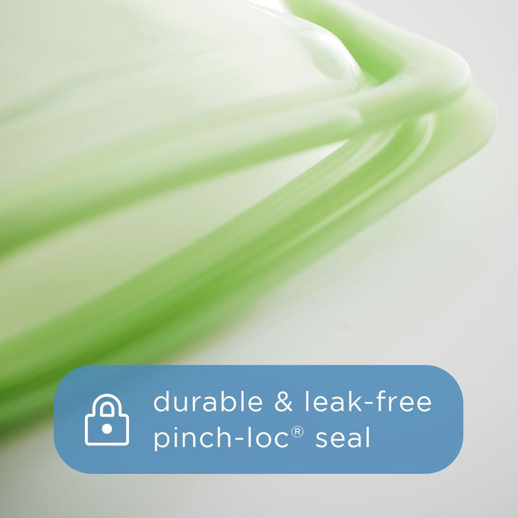 Premium Reusable Silicone Food Storage Snack Bags (4 Count)