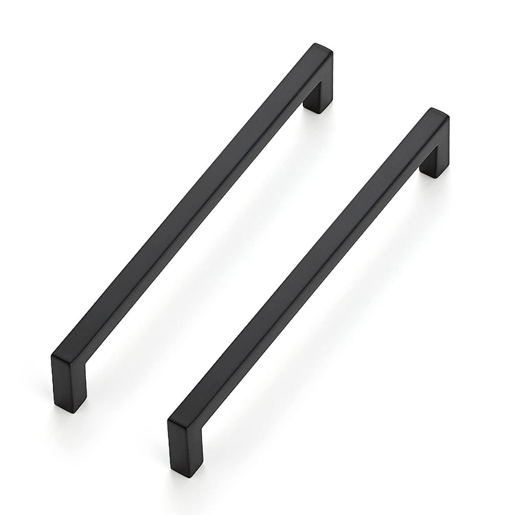 Matte Black Cabinet Handles Solid Cabinet Pulls 6 (15 Count)