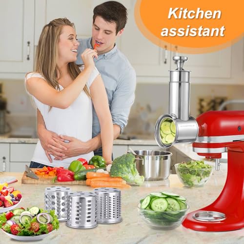 Large Stainless Steel Slicer Shredder Attachment for KitchenAid Mixers
