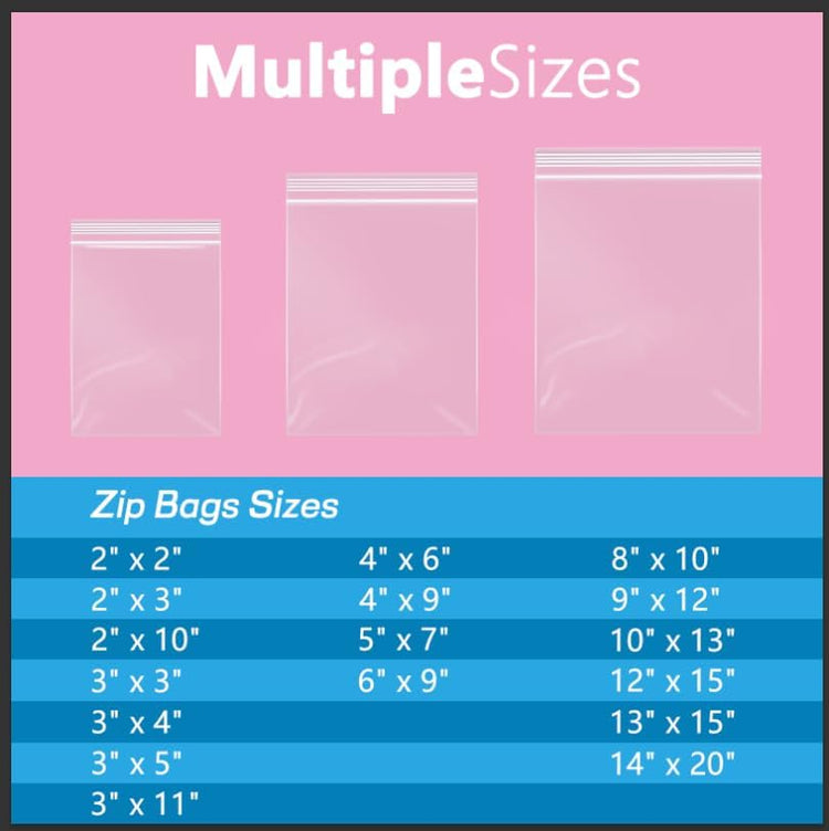 iMailer - 200 Pcs- 13" x 15" Zip Bags- 2 Gallon Zip Bags- Clear Resealable Zip Poly Bag 2 Mil for Clothing, T-Shirts, Pants, Storage
