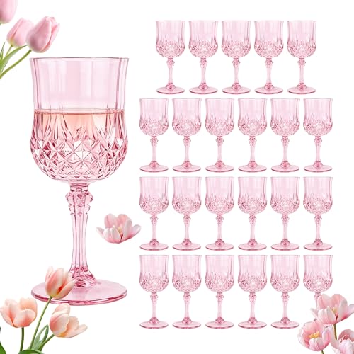 24Pack Plastic Wine Glasses (24 Count)