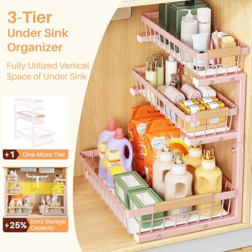 Under Sink Organizer (1-Pack / Pink)